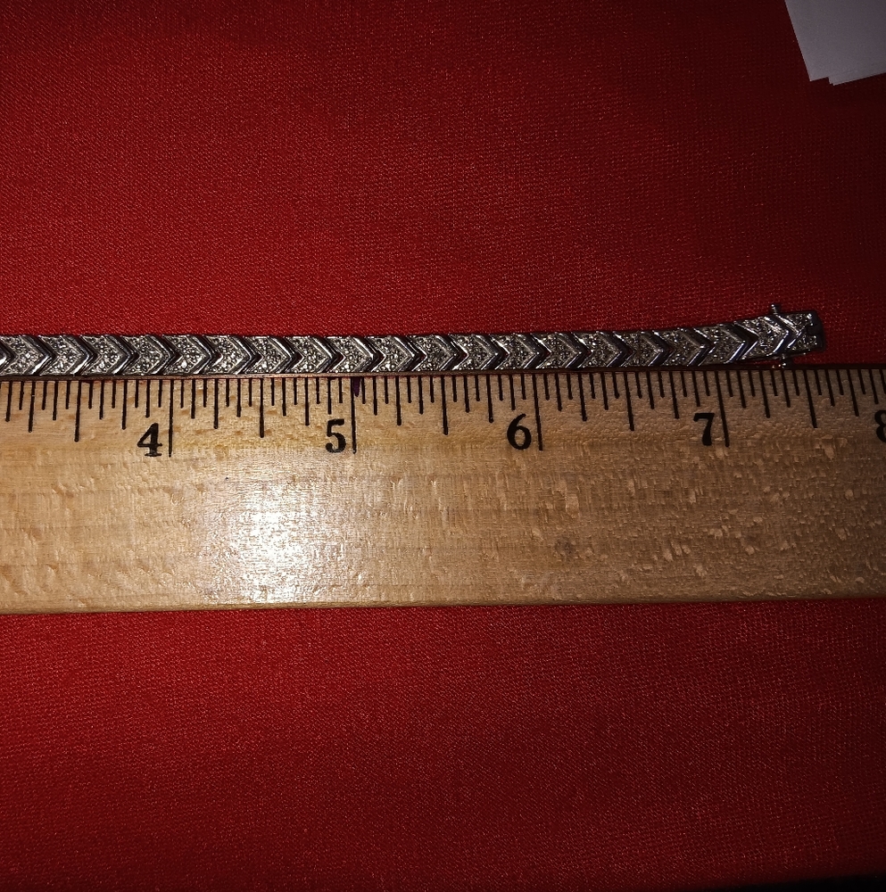 925 silver diamond cut bracelet
